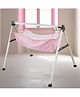 TinyTyke-Manual Baby Cradle Square Pipe - Semi Foldable | Simple Hammock | Pink