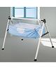 TinyTyke-Manual Baby Cradle Square Pipe - Semi Foldable | Square Hammock with Mattress | Blue