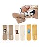 Bembika Soft Cotton Pack Of 3 Animals Designed Socks - Multi Colour