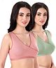 Bella Mama Cotton Elastane Knit Solid Sleep Bra Pack of 2 (Color May Vary)