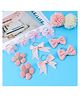 Babyhug Rubber Bands with Bow and Floral Applique Pack of 10 -  Pink