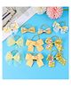 Babyhug Free Size Rubber Bands with Bow Applique Pack of 10 - Yellow