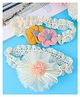 Babyhug Free Size Headbands with Floral Applique Pack of  2 - White