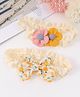 Babyhug Free Size Headbands with Floral & Bow Applique Pack of  2 - Beige