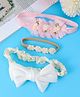 Babyhug Free Size Headbands with Floral & Bow Pack of 3 - Multicolor