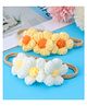 Babyhug Headbands  with Floral Applique Pack of 2 - White and Yellow