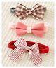 Babyhug Headbands with Bow Applique Pack of 3 - Pink and Red