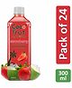 Coco Frut Strawberry Fruit Drink with Nata De Coco Chunks | Sip N Chew Delight - 300 ml (Pack of 24)