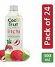 Coco Frut Litchi (lychee) Fruit Drink with Nata De Coco Chunks | Sip N Chew Delight - 300 ml (Pack of 24)