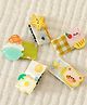 Babyhug Hair Clips with Bear Floral & Cupcake Applique Pack of 5 - Yellow & White