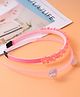 Babyhug Free Size Hair Bands with Floral & Heart Applique Pack of 2 - Pink