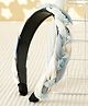 Pine Kids Free Size Hair Band With Pearl Detailing - Blue & White