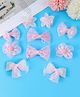Babyhug Free Size Bow & Butterfly Clips Pack of 10 - Pink