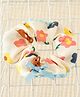 Pine Kids Scrunchies with Floral Print & Bow Applique - Light Blue Pink & Yellow