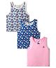 Pine Kids Cotton Lycra Knit Sleeveless Vests With Floral Print Pack Of 3 (Color May Vary)