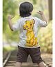 Nap Chief Cotton The Lion King Simba Printed Half Sleeves Relaxed Fit T-Shirt And Cargo Shorts Set - Creamy Yellow