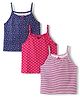 Pine Kids Cotton Knit Sleeveless Slips with Stripes & Polka Dots Pack of 3 (Color May Vary)