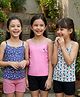 Pine Kids Cotton Elastane Knit Sleeveless Slips With Tropical Theme Print Pack Of 3 (Color May Vary)