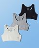 Pine Kids Cotton Elastane Knit Sleeveless Solid Color Bralettes Pack of 3 (Color May Vary)