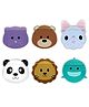 Melii Reusable Peva Animal Snack Bags - 6 pack Multicolor