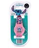 Disney Free Size Digital Watch With LED Lights & Stitch Print - Pink
