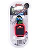 Avengers Free Size Digital Watch With LED Lights - Black & Red