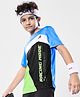 Pine Active Knit Half Sleeves T-Shirt With Text Print - Multicolor