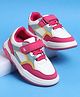 Pine Kids Velcro Closure Casual Shoes With Lace Detailing - Pink & White