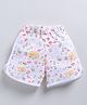 FUN A2Z Cotton Sinker Floral & Fawns Printed Shorts - White