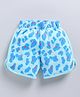 FUN A2Z Cotton Sinker Abstract Printed Shorts - Light Blue