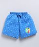 FUN A2Z Cotton Sinker Stars Printed Shorts - Light Blue