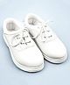 Priaansha Kids Solid Lace Up School Shoes - White