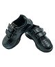 Priaansha Kids Uniage Text Designed With Double Velcro Shoes - Black