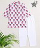 The Magic Wand Cotton Woven Full Sleeves Floral Printed Kurta & Pant Set - Pink