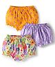 Babyhug 100% Cotton Antibacterial Bloomers With Floral & Polka Dots Print Pack Of 3 - Multicolour