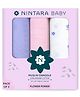 Nintara Baby Soft Organic Cotton Extra Large Swaddle Pack of 3 - Flower Power - Multicolor