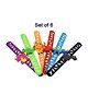 Asera Dinosaur Slap Bands Silicone Wristbands Party Supplies Kids Party Favors Decor Novelty Toy School Prize Gifts Children Goodie Bag Fillers Birthday Return Gifts (Dino 6 Pcs)