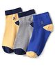 Pine Kids Knit Ankle Length Silvadur Antimicrobial Socks with Color Block Design Pack of 3 - Color May Vary