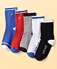 Pine Kids Knit Ankle Length Silvadur Antimicrobial Socks with Color Block & Logo Design Pack of 5 - Color May Vary