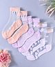 KIDLINGSS Pack Of 3 Net Bow Designed  Socks - Multi Colour