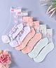 KIDLINGSS Pack Of 3 Net Bow Designed  Socks - Multi Colour