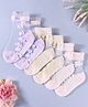 KIDLINGSS Pack Of 3 Net Bow Designed  Socks - Multi Colour