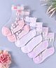 KIDLINGSS Pack Of 3 Net Bow Designed  Socks - Multi Colour