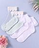 KIDLINGSS Pack Of 2 Hot Air Balloon Designed & Lace Detailed Socks - Sea Green & White