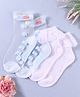 KIDLINGSS Pack Of 2 Bow Designed & Lace Detailed Socks - White & Light Blue