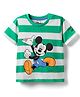 Kookie Kids Disney Single Jersey Knit Half Sleeves T-Shirt With Mickey Mouse Graphics - White