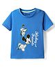 Kookie Kids Disney Single Jersey Knit Half Sleeves T-Shirt With Mickey Mouse Graphics - Blue