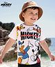 Kookie Kids India Disney Single Jersey Knit Half Sleeves T-Shirt with Mickey Mouse Graphics - White