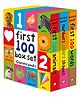 First 100 Board Book Box Set of 3 By Roger Priddy - English