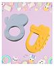 SUN & SHINE | 100% Natural Rubber & Silicone Teether For 6 To 12 Months Baby | BPA-Free, Soft & Gentle | Teething Toys For Babies | Pack of 2 - Random Color | Ideal Gifts For New Parents (Jumbo Joy + Gummy Gator)